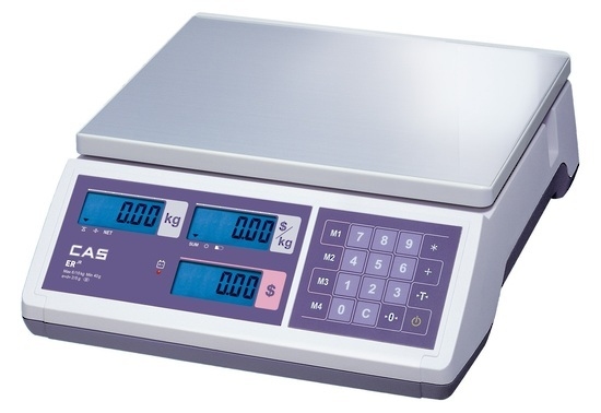 CAS ER-Junior 3kg x 1g/6kg x 2g Dual Range Price Computing Retail Scale